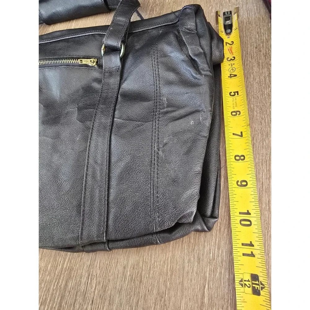 Vintage CAMEL Black Leather Duffle Bag Travel‎ Weekender CarryOn Gold  Hardware